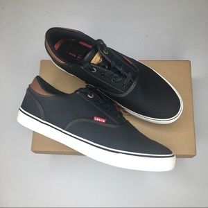NEW Levi’s Ethan WX Stacked Casual Leather Shoes Sz 12 Black 519214-41A